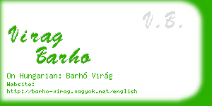 virag barho business card