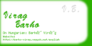 virag barho business card